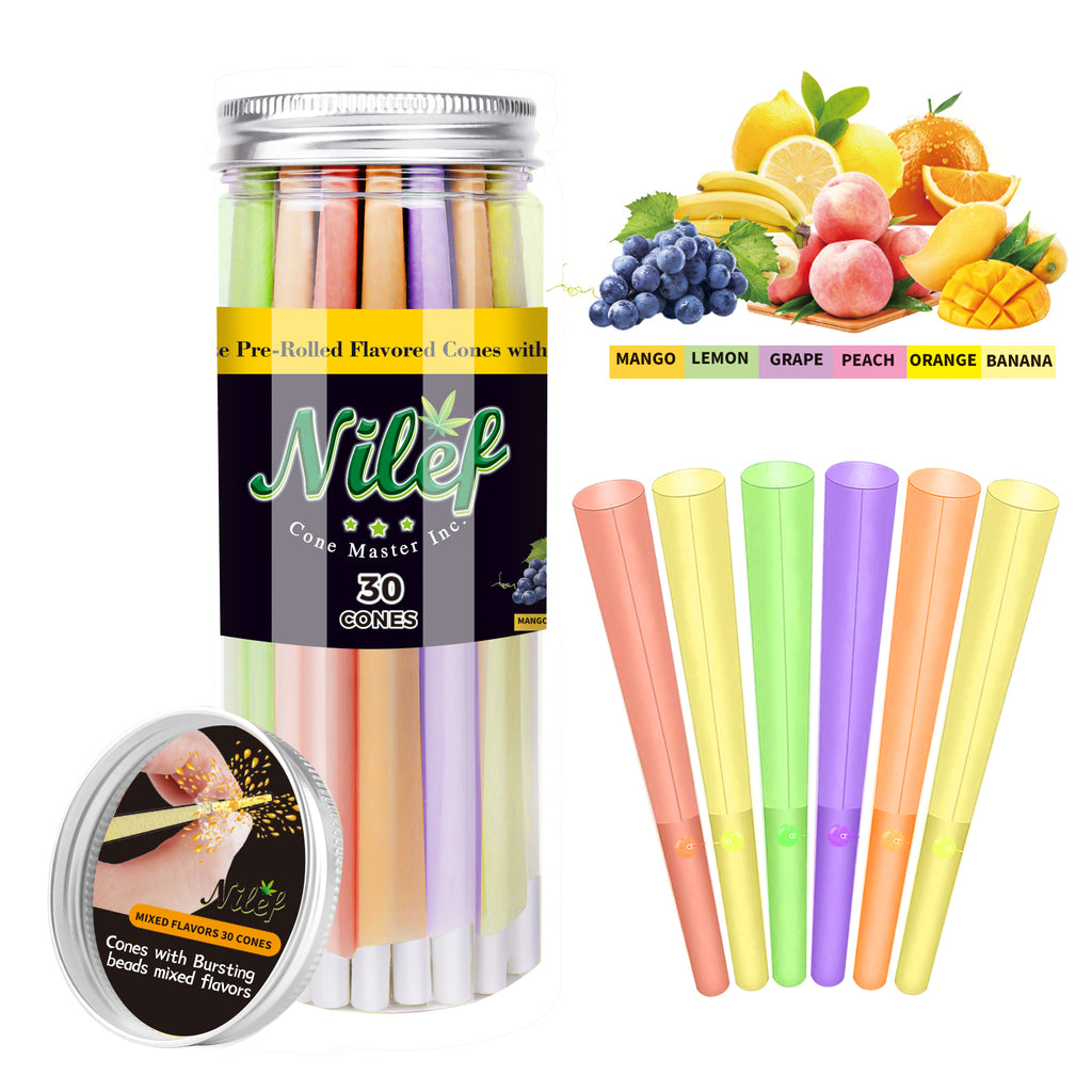 Prerolled cones with mixed flavors and colors